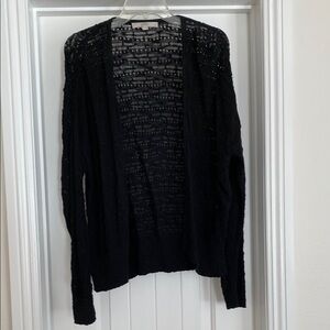 Loft Black Open-Knit Sweater